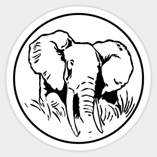 Elephant Stamp Sticker